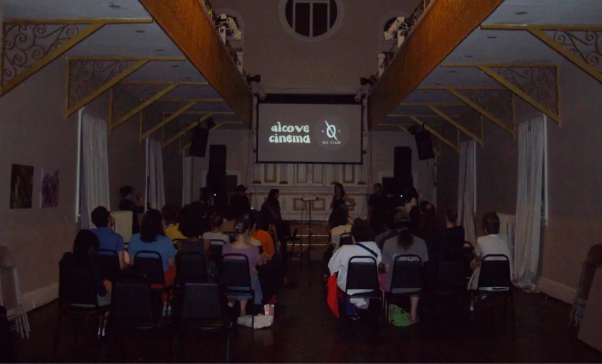 Alcove Cinema screening night at the Brooklyn Peace Center