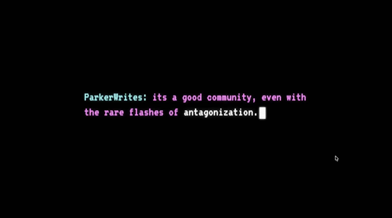 Intimacy when the other side is a variable - community chat message